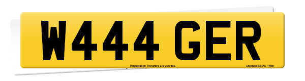 Registration number W444 GER